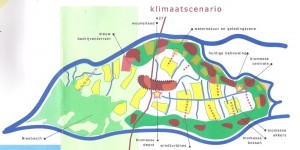 tekening van gemeente ingebed tussen de rivieren