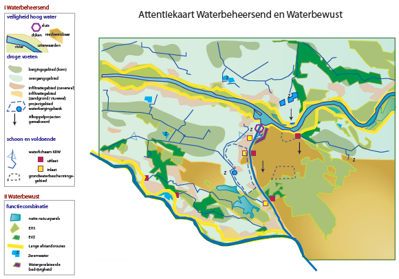 attentiekaart waterbeheersend en waterbewust Nijmegen